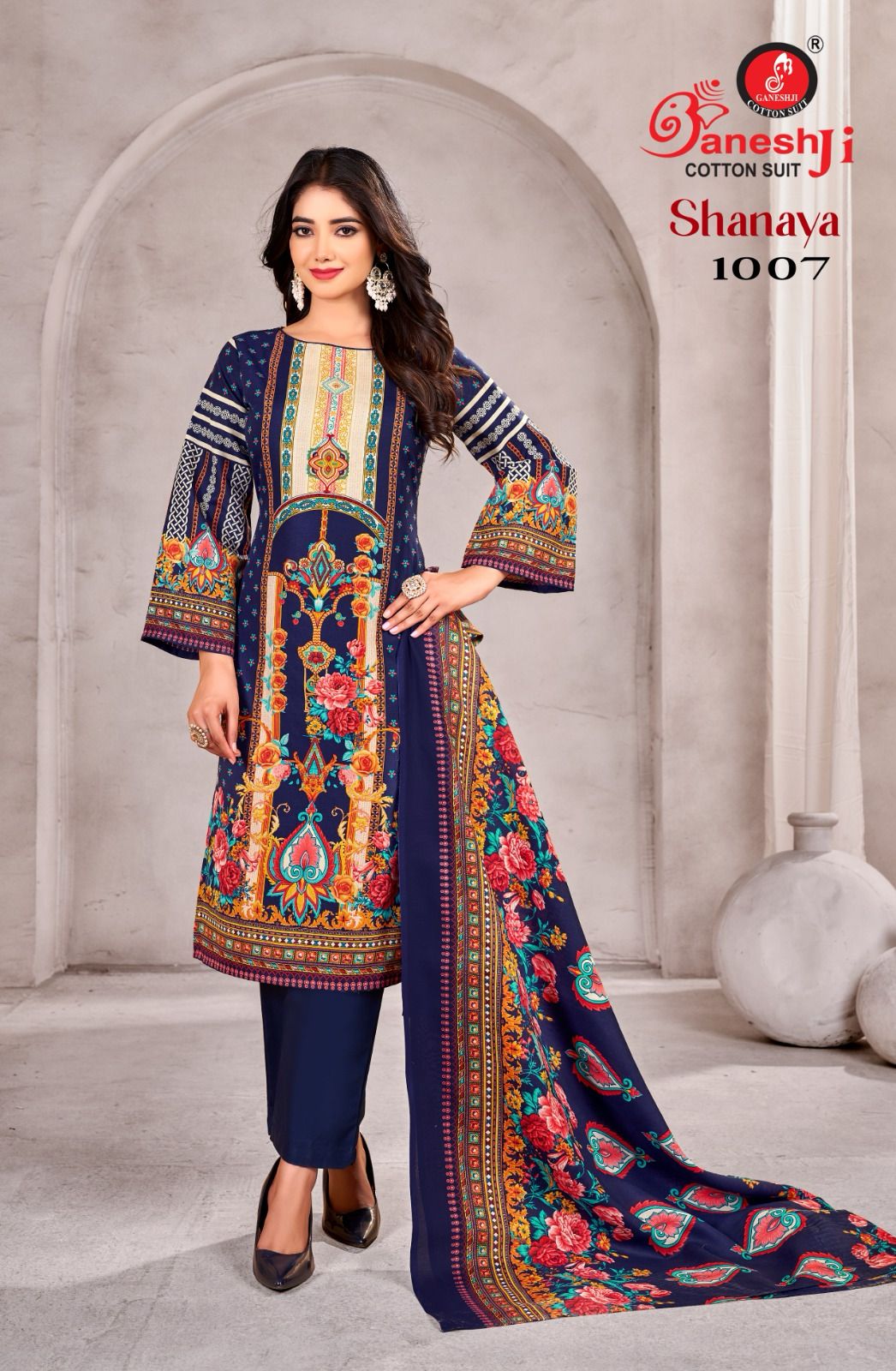 Shanaya Vol 1 By Ganeshji Karachi Cotton Dress Material Orders In India